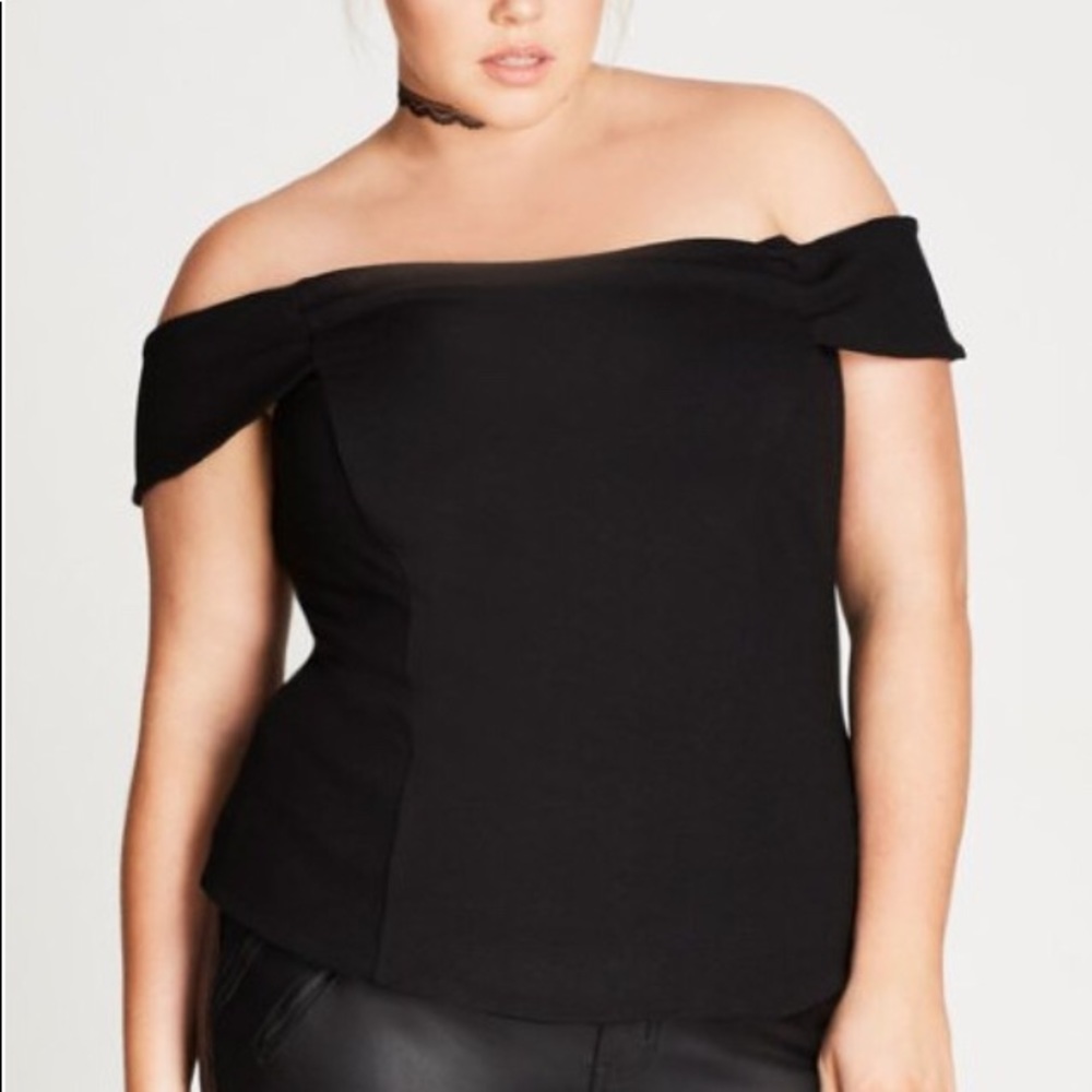 NWT City Chic Bardot Lover Top in M
